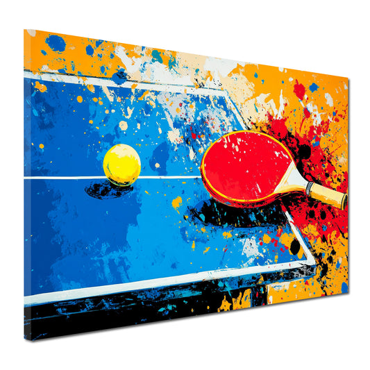 Pop Art Pingpongschläger Wandbild Kunstwerk