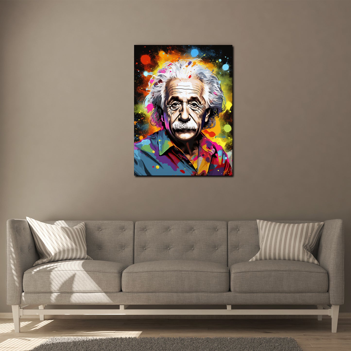 Popstar der Astrophysik Colour Style Wandbild Kunstwerk