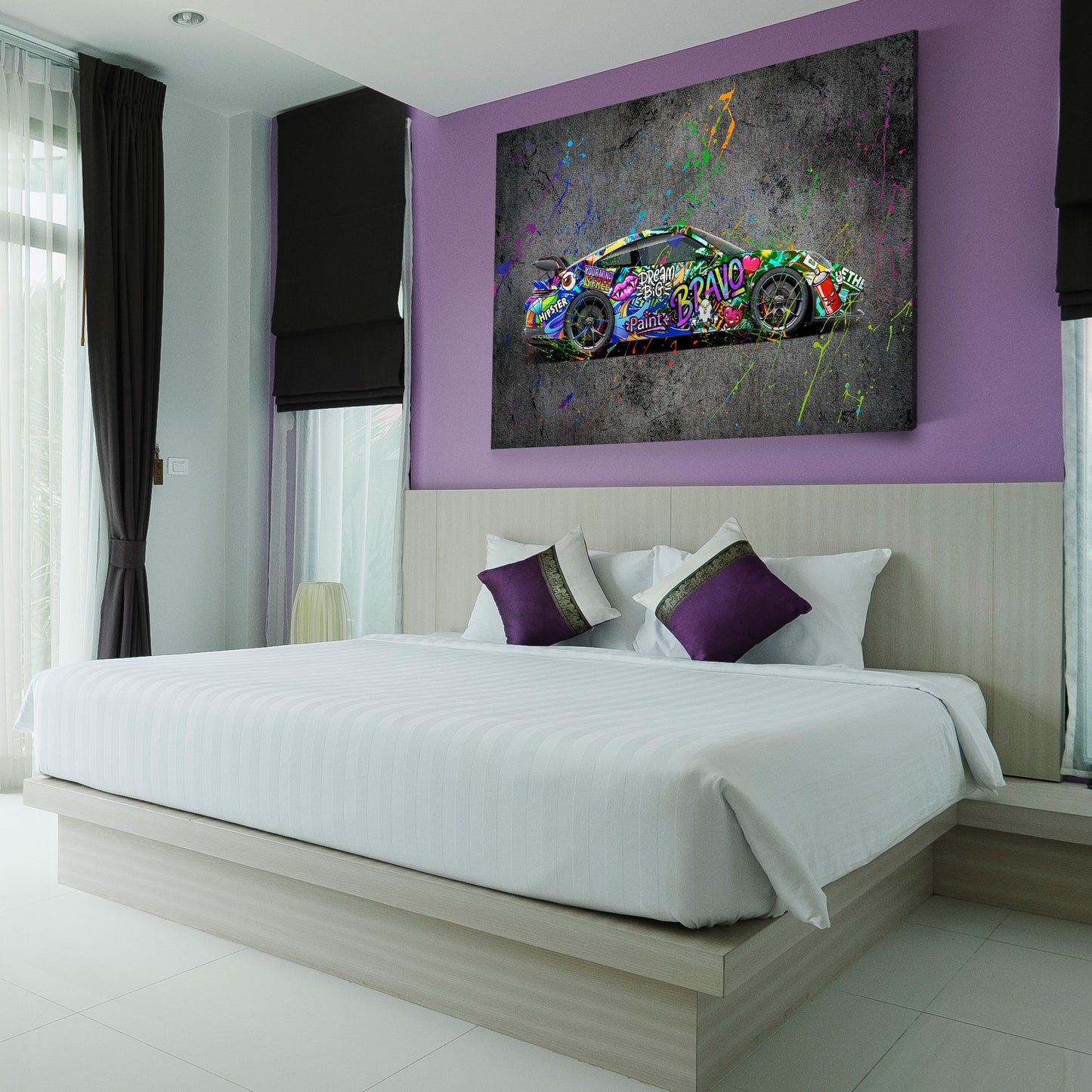 Porsche Graffiti Street Art Edition Wandbild Kunstwerk