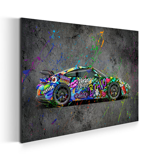 Porsche Graffiti Street Art Edition Wandbild Kunstwerk