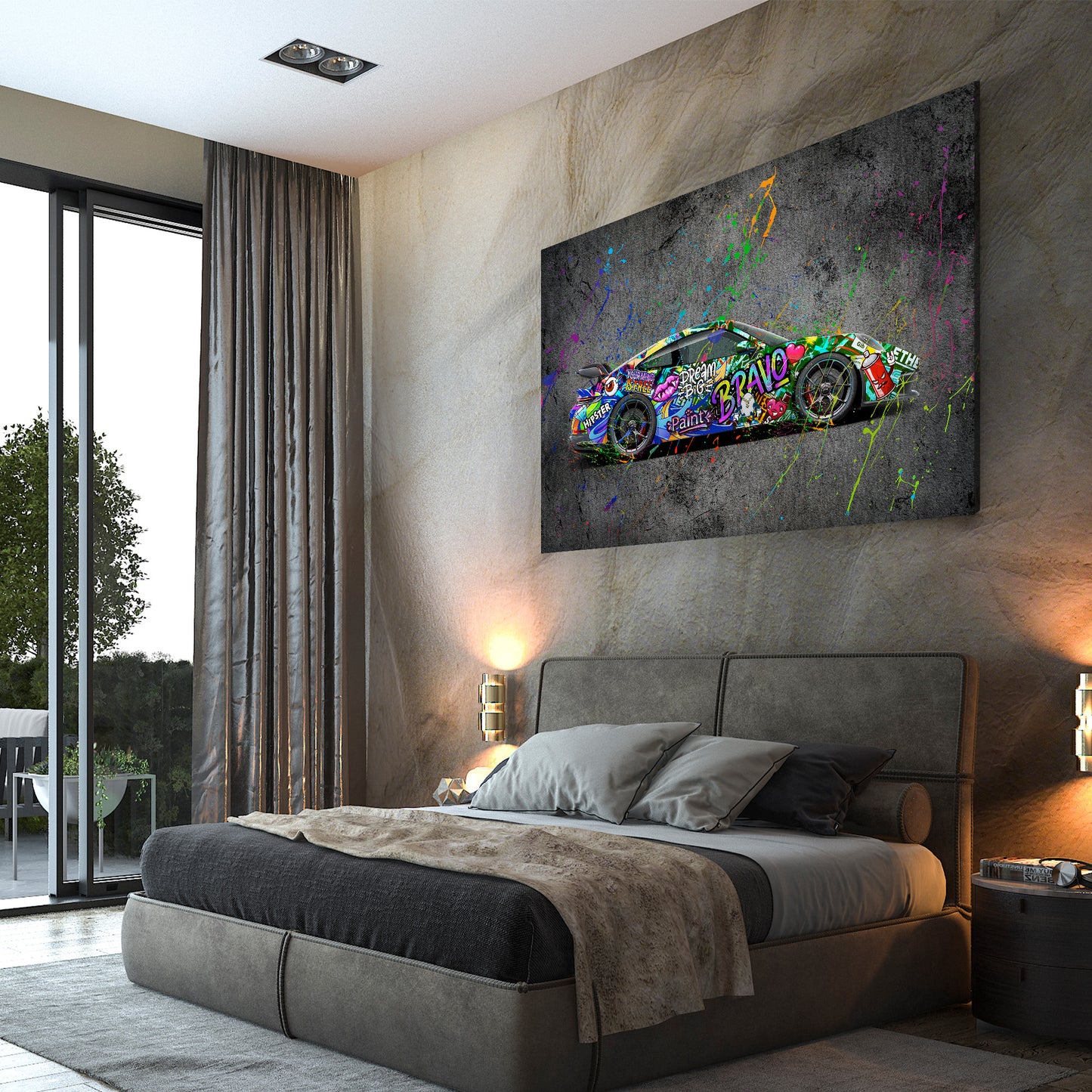 Porsche Graffiti Street Art Edition Wandbild Kunstwerk