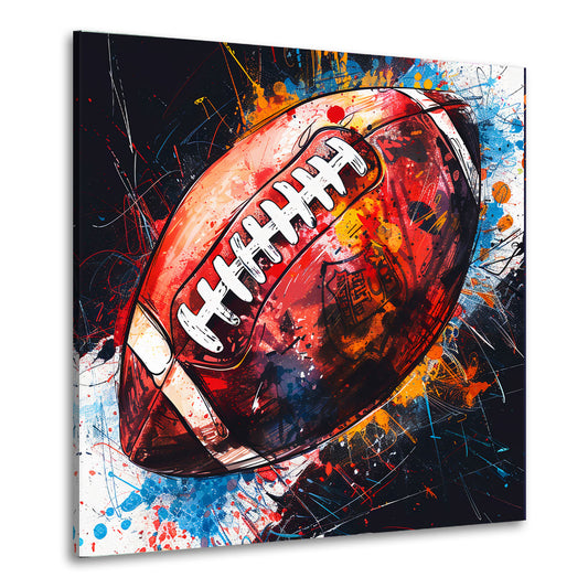 Rugby Ball Football abstrakt Wandbild Kunstwerk