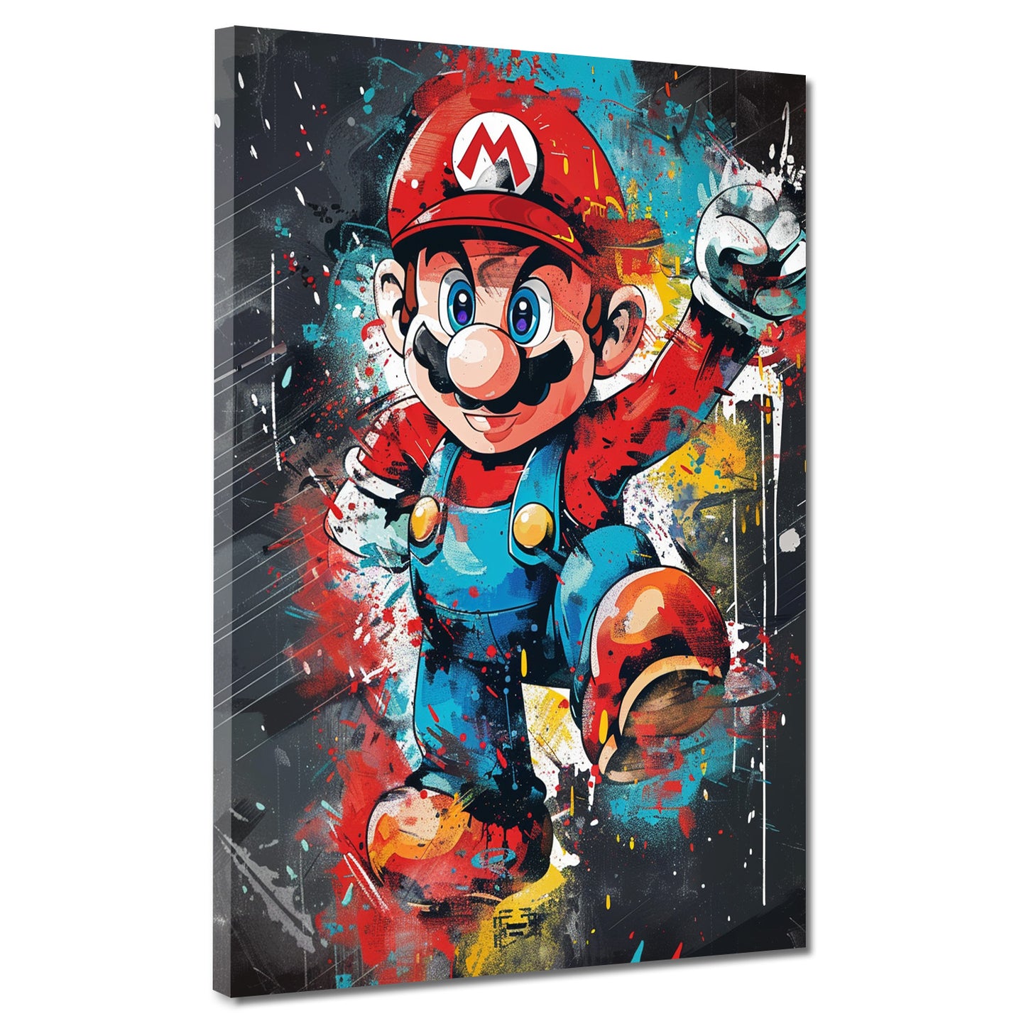 Pop Art Mario Springender Videospiel Charakter Wandbild Kunstwerk