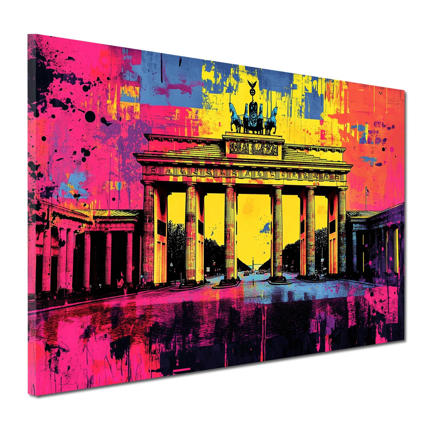 Wandbild Kunstwerk Städte Pop Art Berlin Brandenburger Tor
