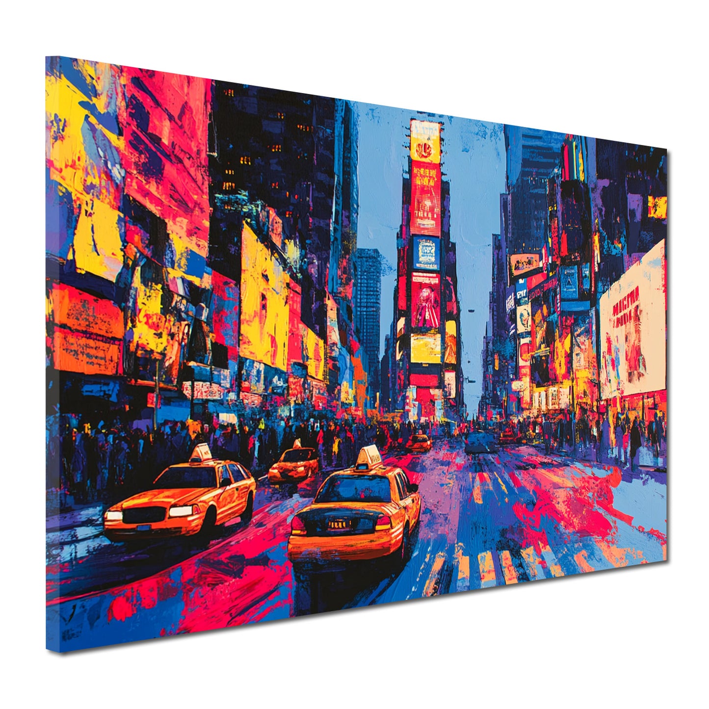 Wandbild Kunstwerk Städte Pop Art New York Times Square Taxi lebendig