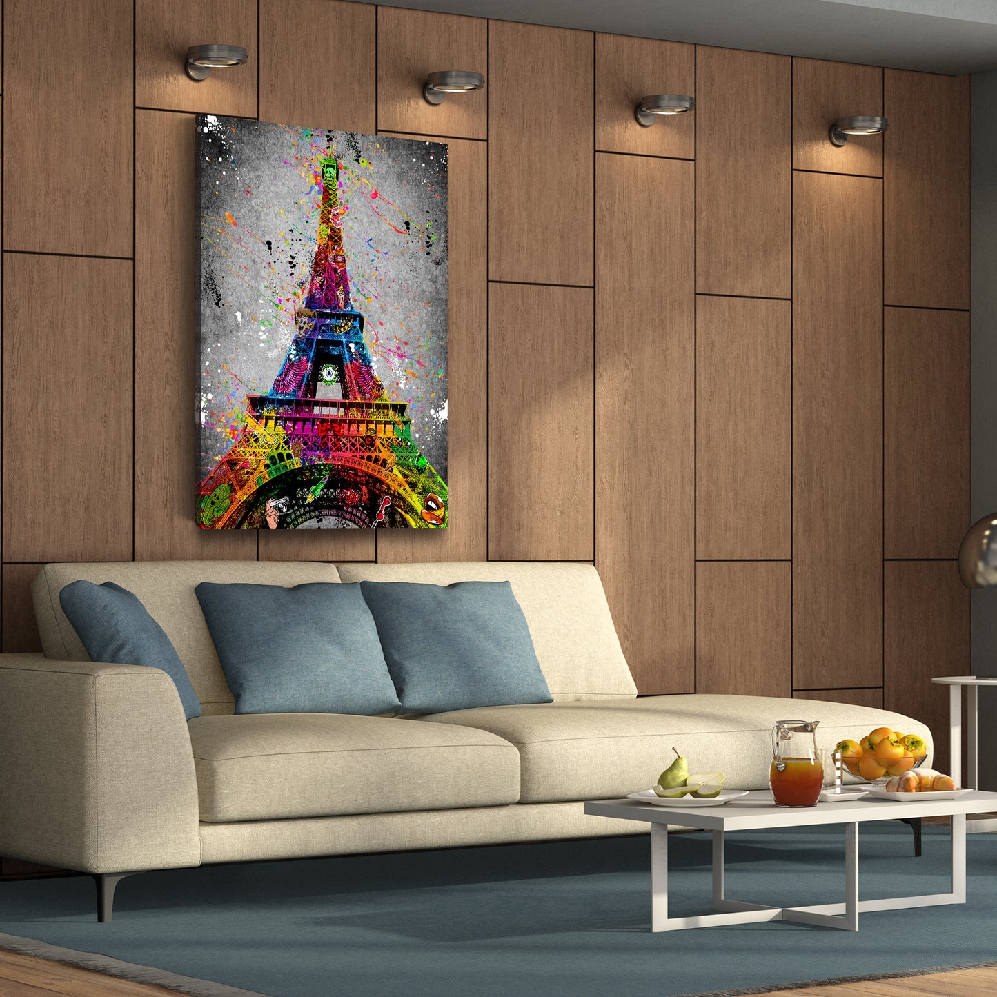 Street Art Eiffelturm Paris Wandbild Kunstwerk