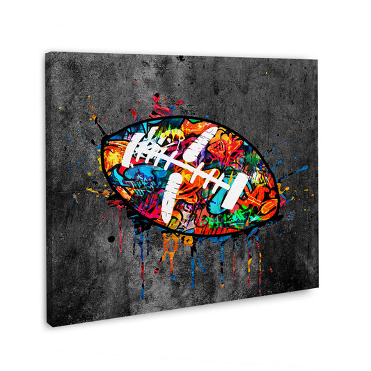 Street Art Football, Sport Wandbild Kunstwerk