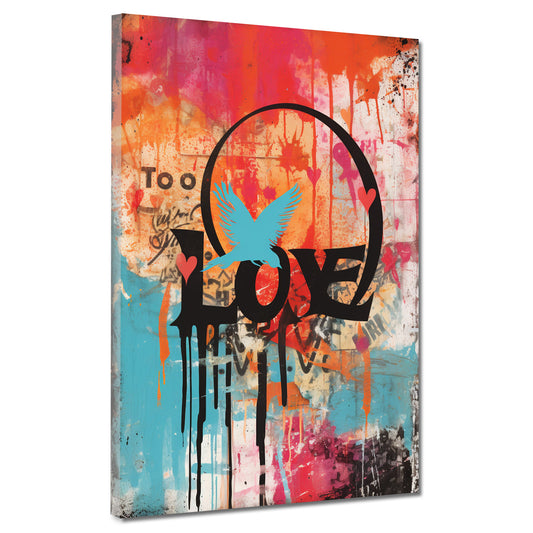 Street Art LOVE Colour Style Wandbild Kunstwerk