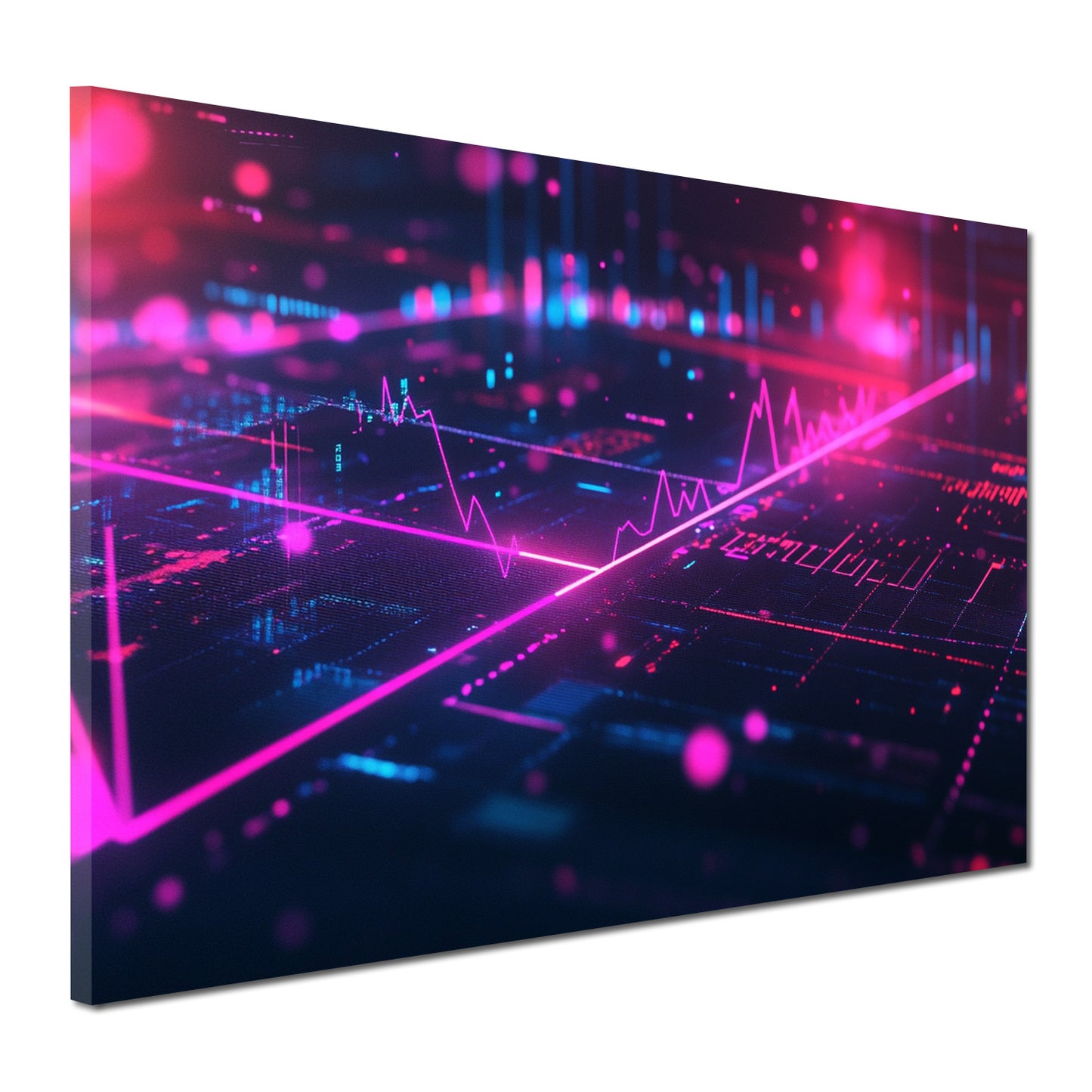 Trading Börse Finanzen Chart modern digital Wandbild Kunstwerk