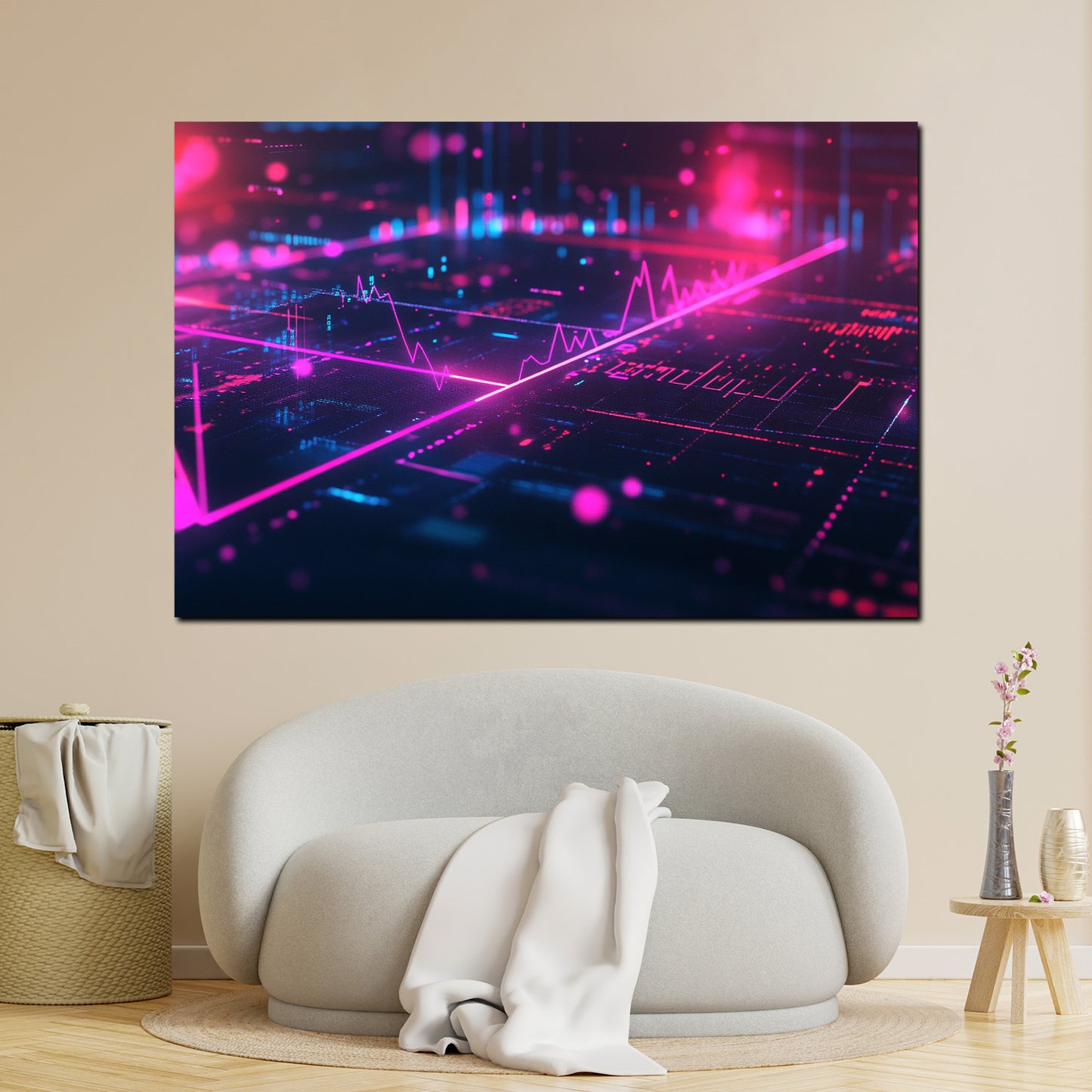 Trading Börse Finanzen Chart modern digital Wandbild Kunstwerk