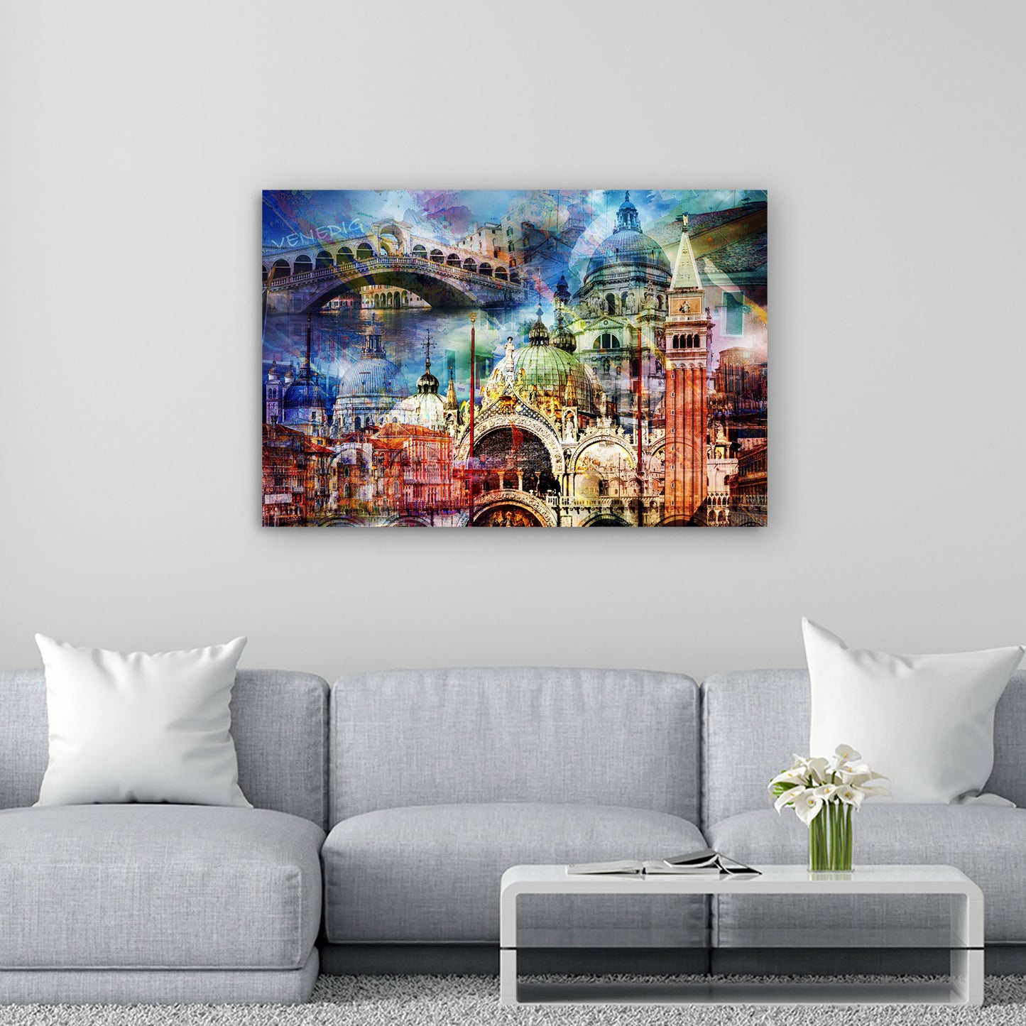 Venedig Pop Art Wahrzeichen Italien Wandbild Kunstwerk