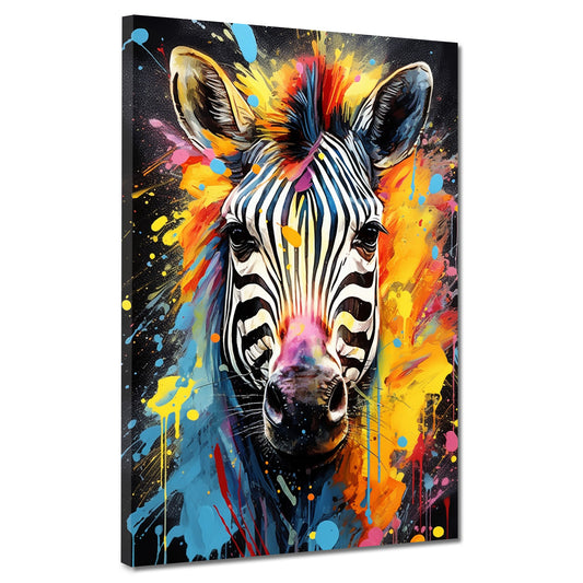 Zebra abstrakt Pop Art Wandbild Kunstwerk