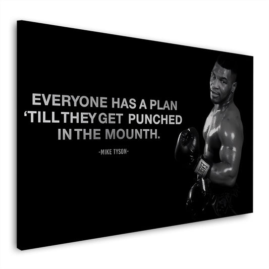 Zitat Motivation Boxen Mike und Realität Wandbild Kunstwerk
