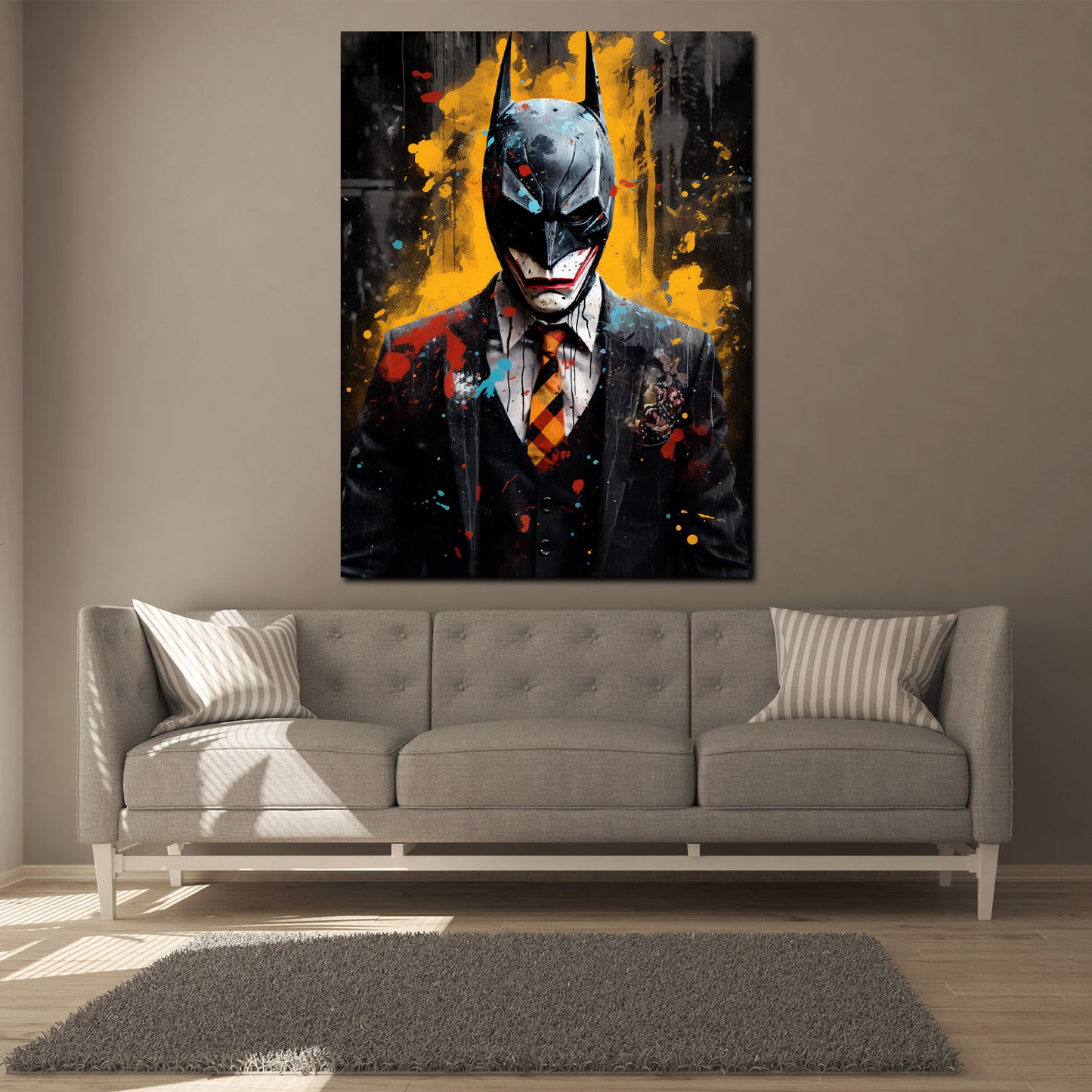 Joker Pop Art Batman Style Wandbild Kunstwerk