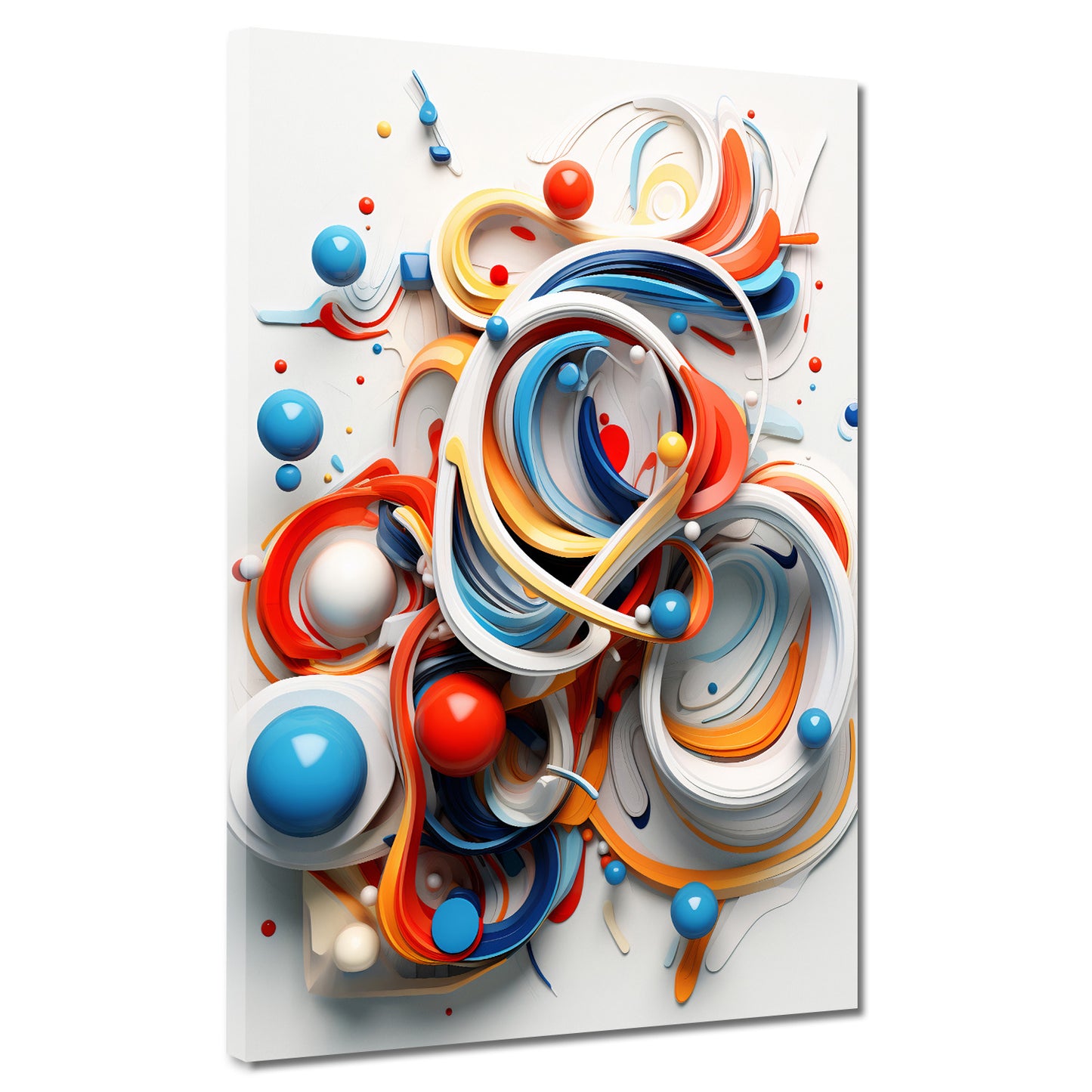 Abstrakt Beautiful Colour White Wandbild Kunstwerk