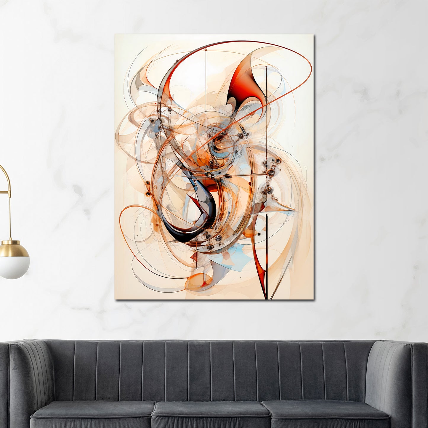 Abstrakt Beautiful Lines Wandbild Kunstwerk
