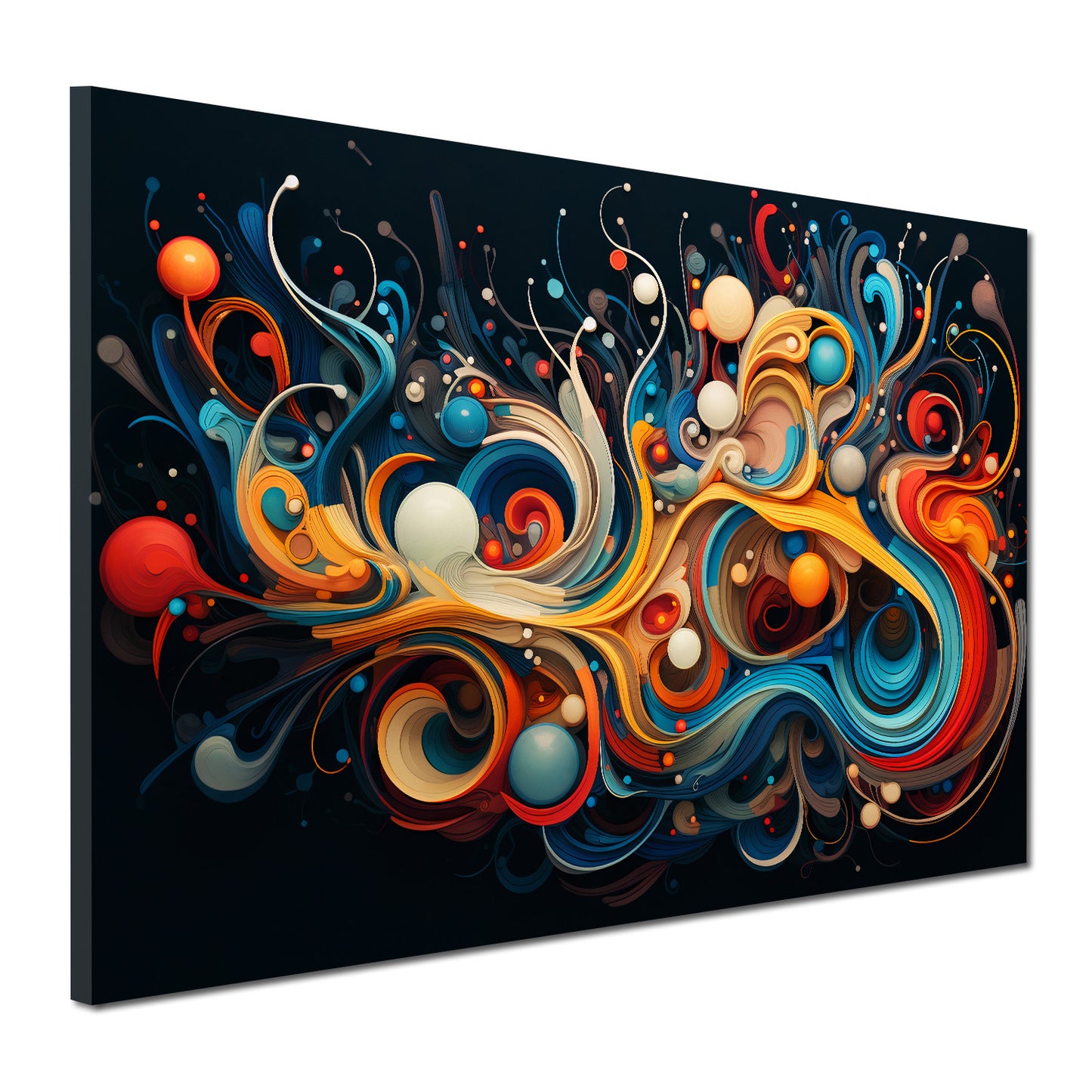 Abstrakt Black Colour Wandbild Kunstwerk