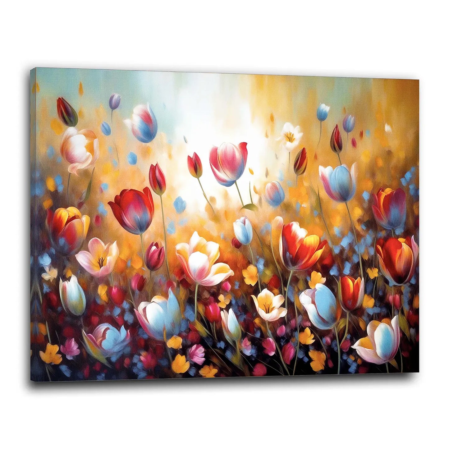 Abstrakt Blumen Paint Style Wandbild Kunstwerk