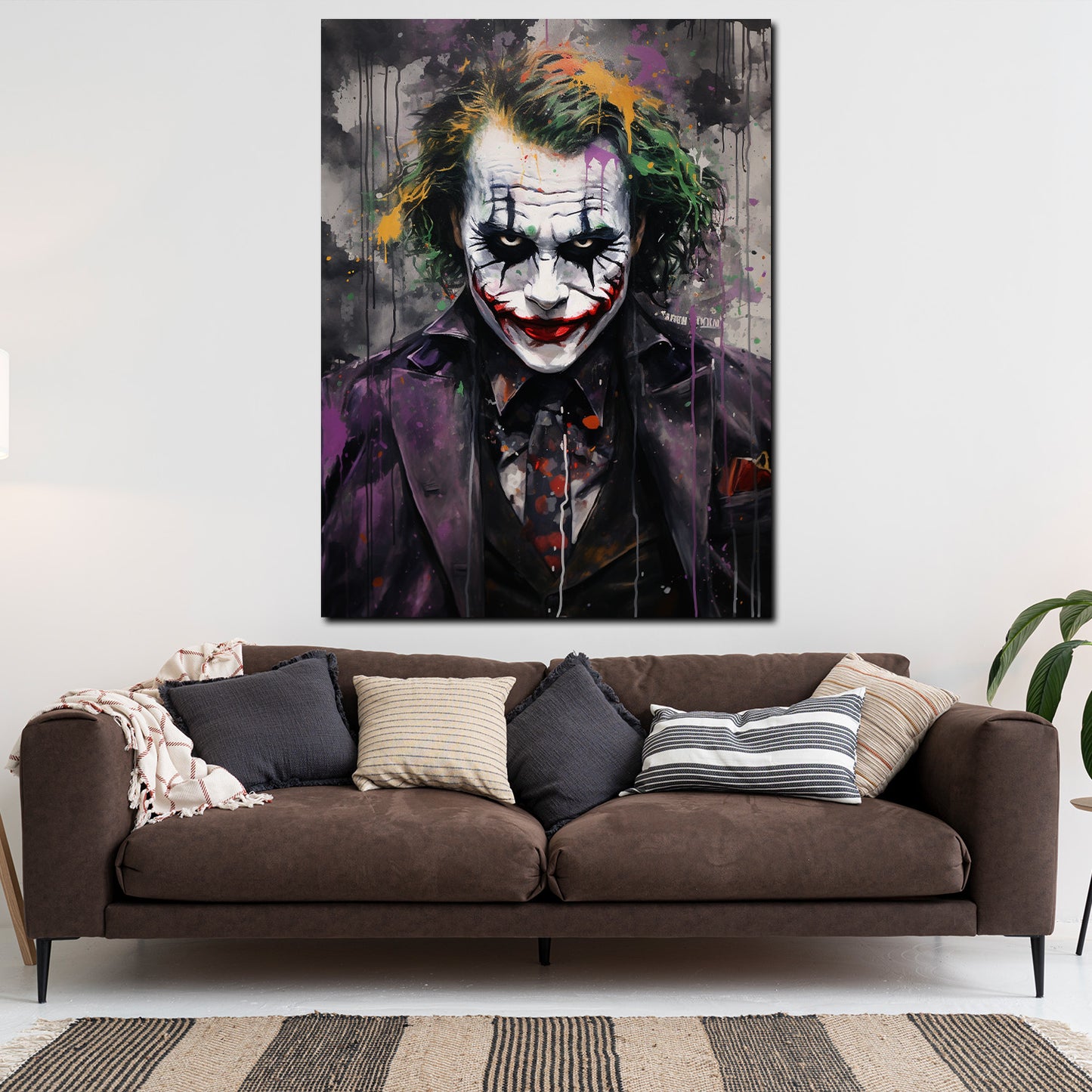 Wandbild Kunstwerk abstrakt Joker frontal Colour Style