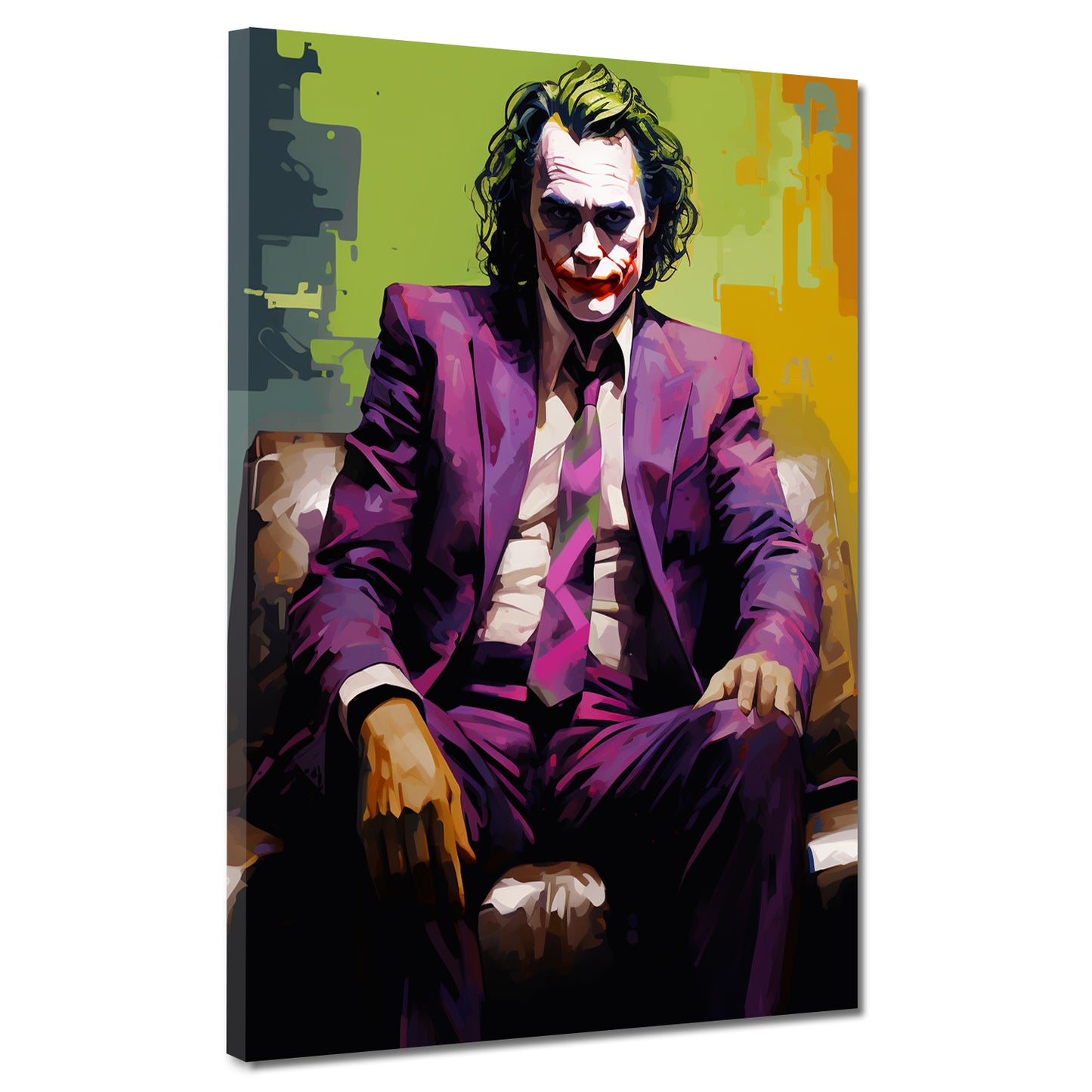 Abstrakt Joker im Anzug Pop Art Wandbild Kunstwerk