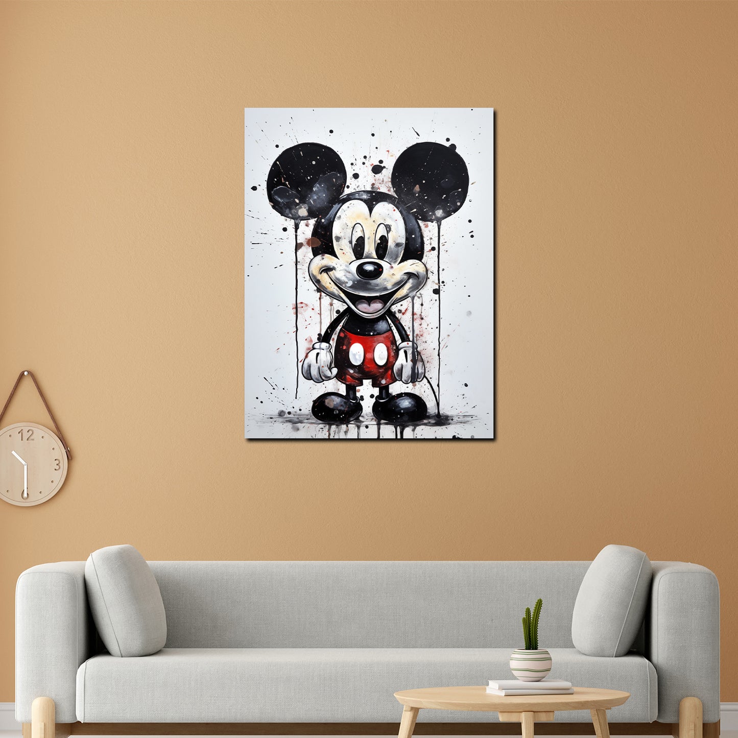 Abstrakt Maus Comic Pop Art Wandbild Kunstwerk