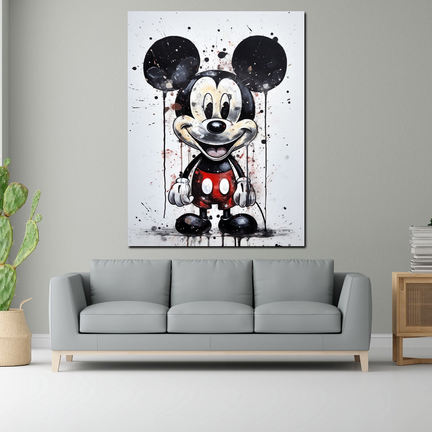 Abstrakt Maus Comic Pop Art Wandbild Kunstwerk