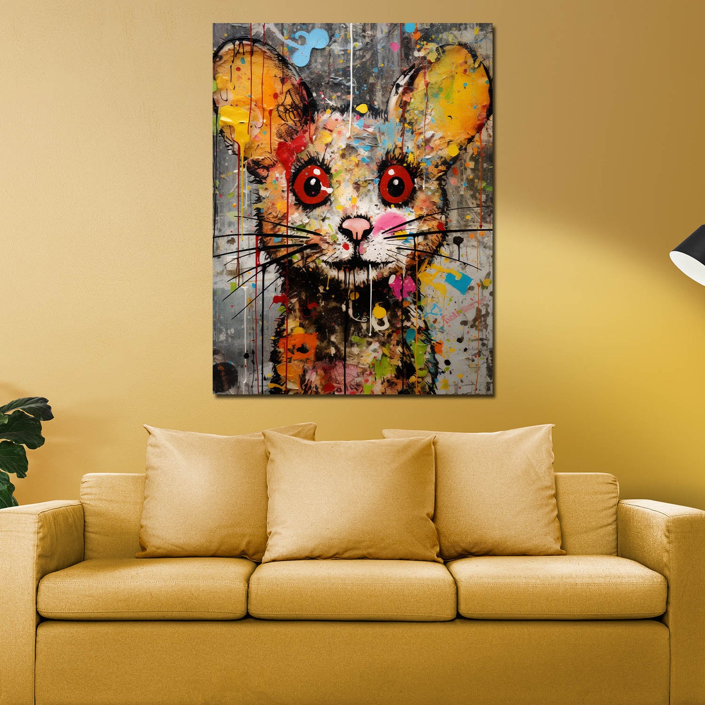 Abstrakt Maus Pop Art Style Wandbild Kunstwerk