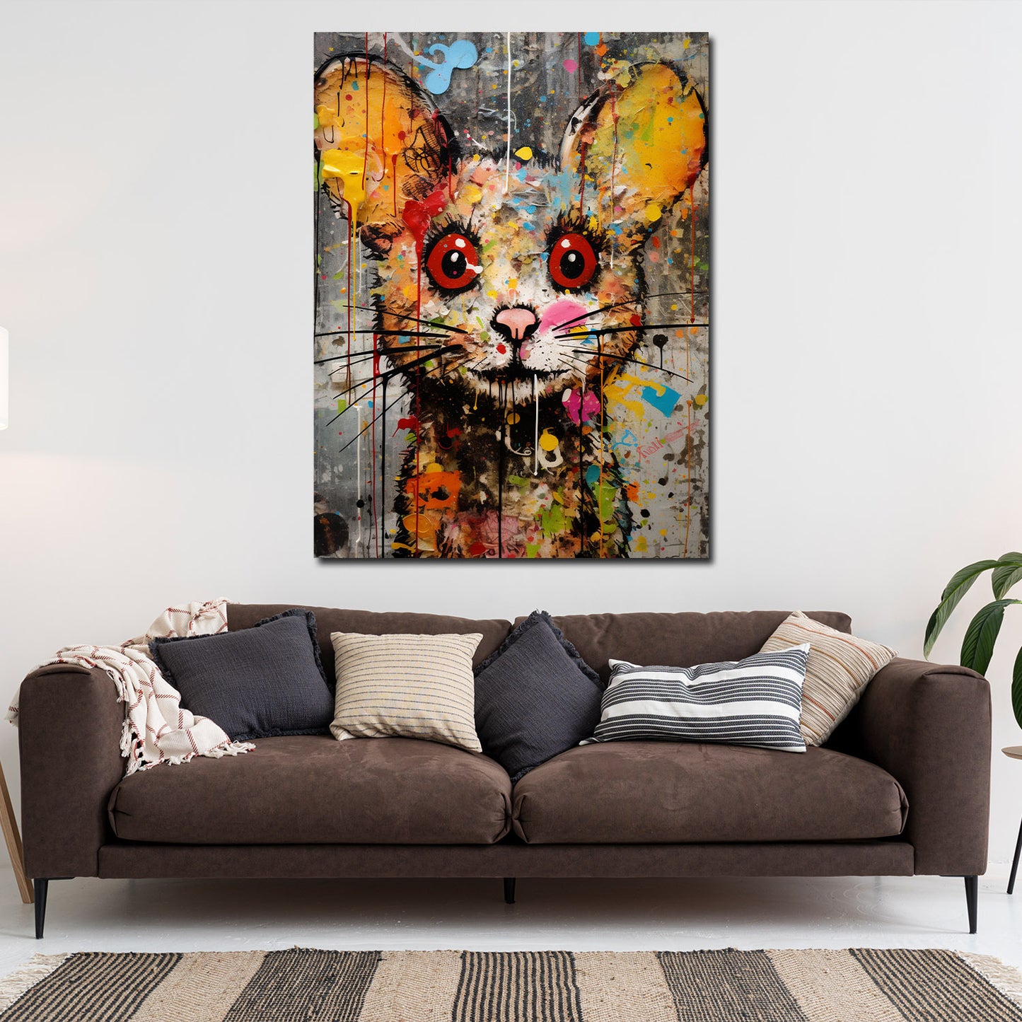 Abstrakt Maus Pop Art Style Wandbild Kunstwerk