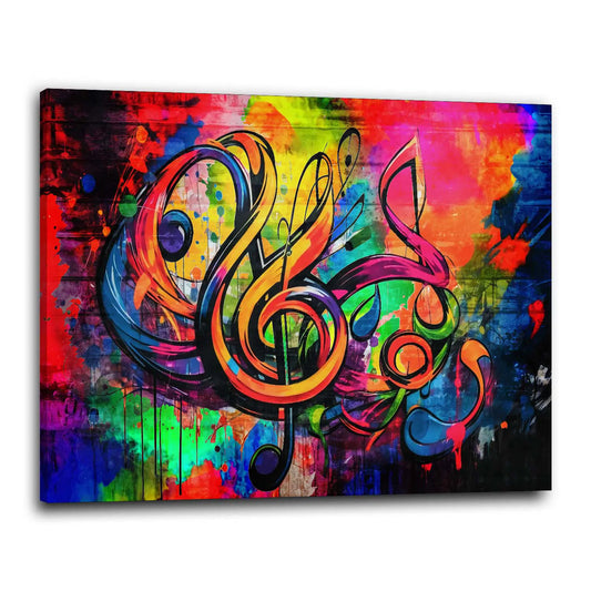 Abstrakt Musiknote colour Style Wandbild Kunstwerk