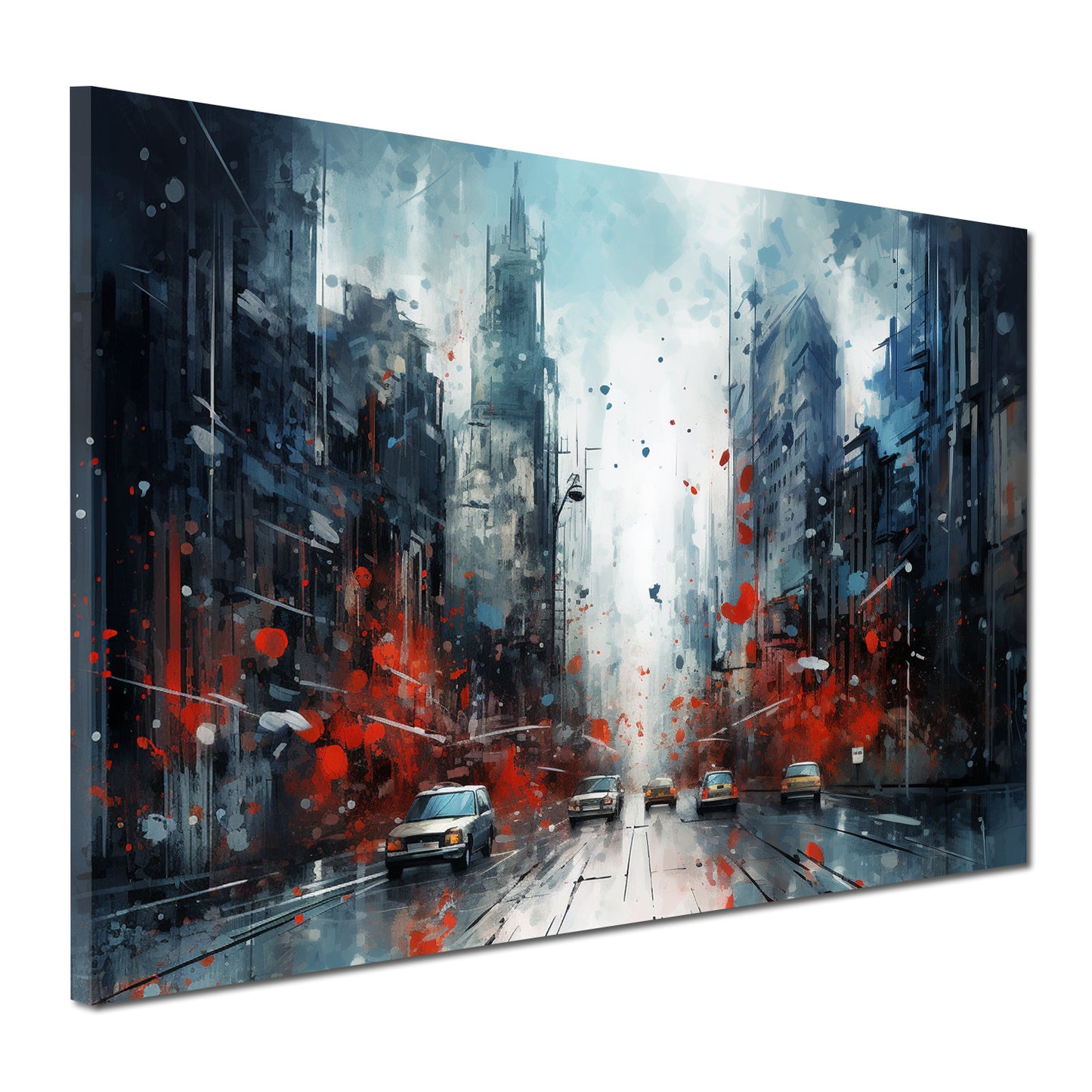 Abstrakt New York USA Splash Dark Style Wandbild Kunstwerk