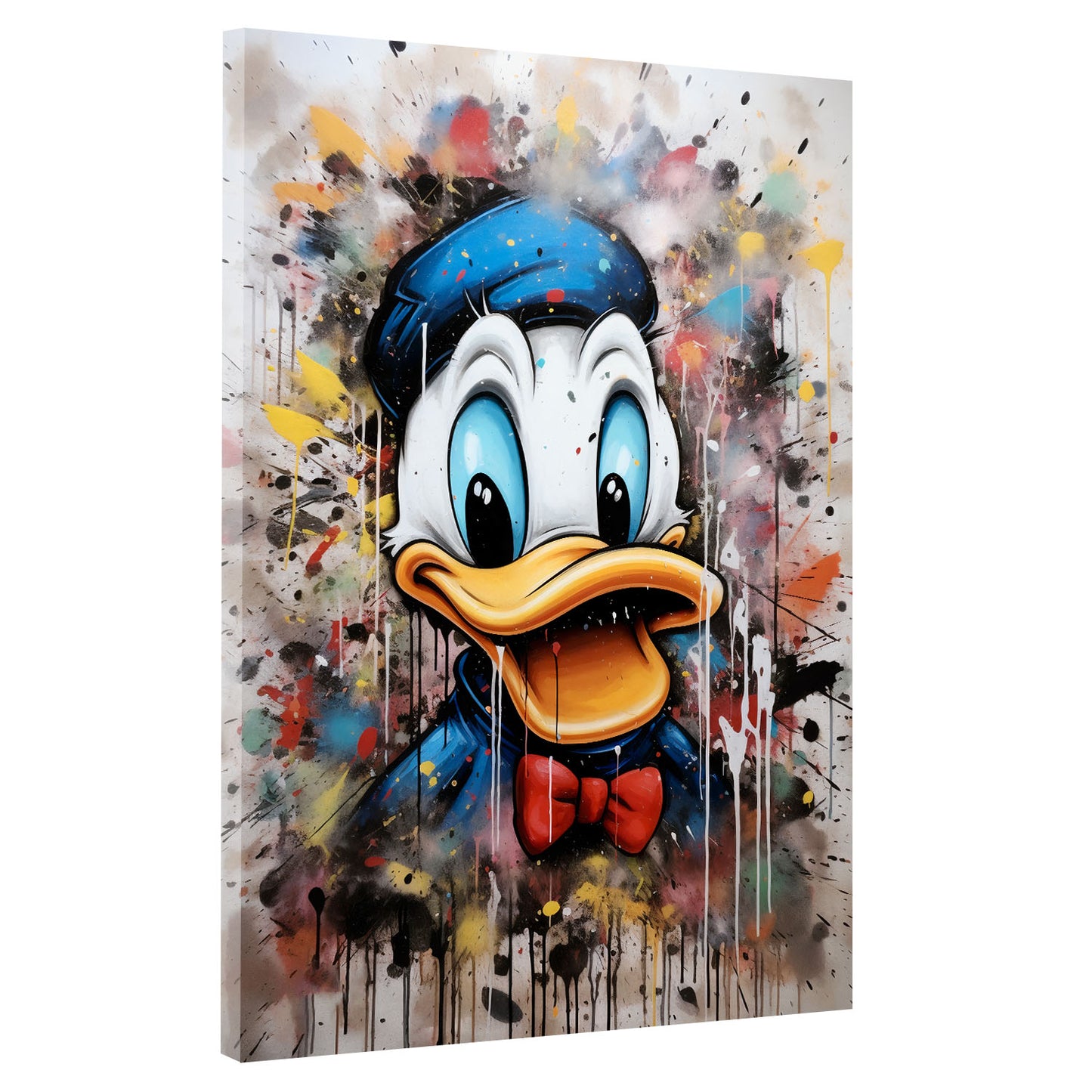 Abstrakt Pop Art Duck Portrait Wandbild Kunstwerk