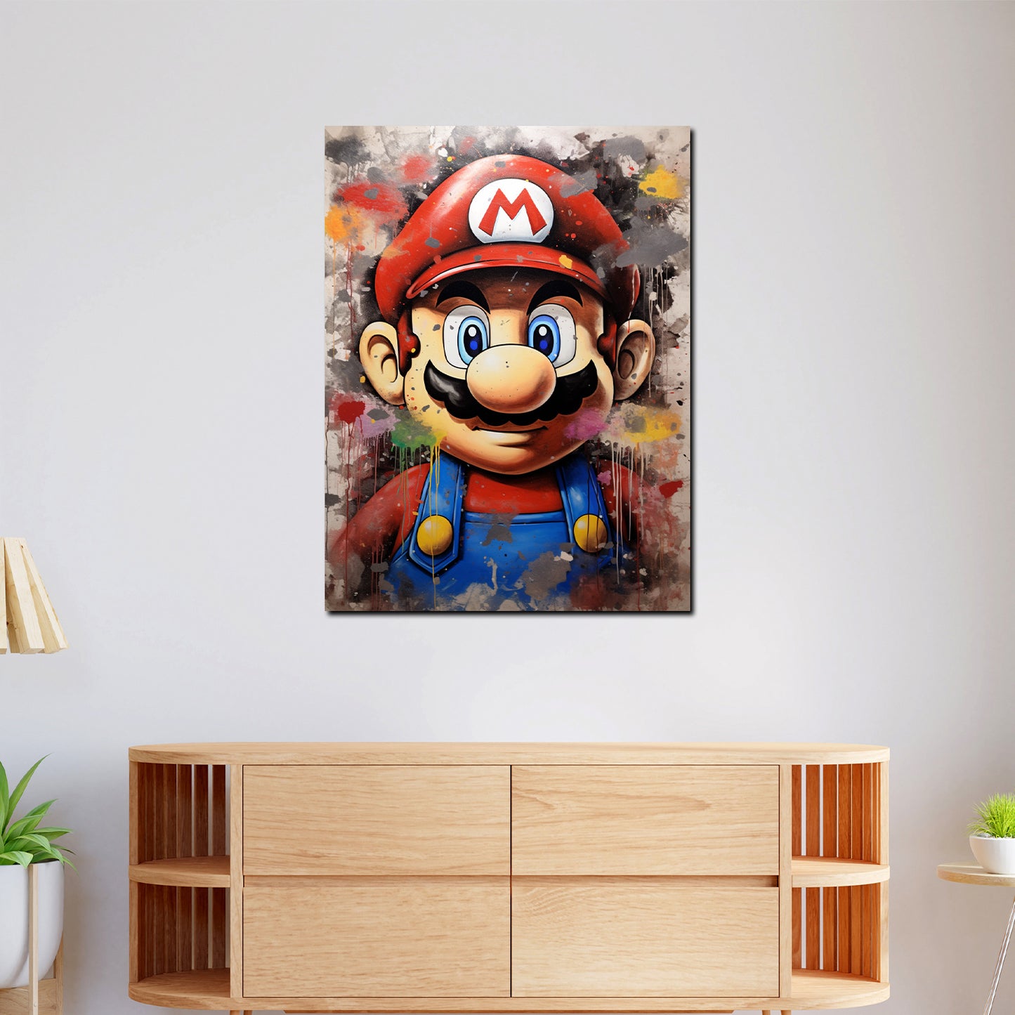 Abstrakt Pop Art Mario Wandbild Kunstwerk