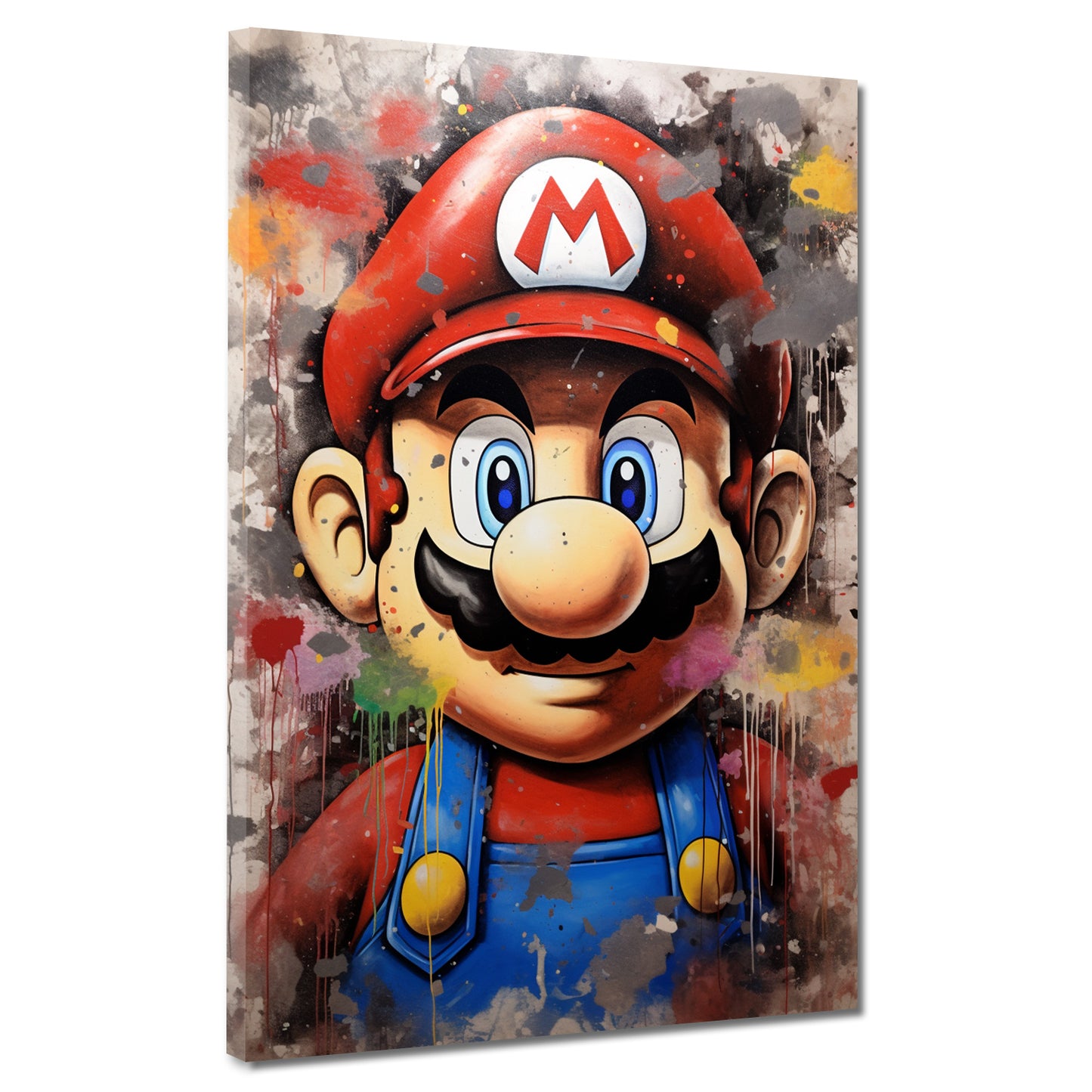 Abstrakt Pop Art Mario Wandbild Kunstwerk