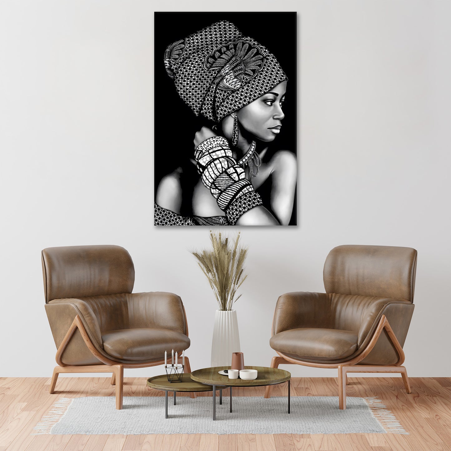 Afrikanische Frau Black Style Wandbild Kunstwerk