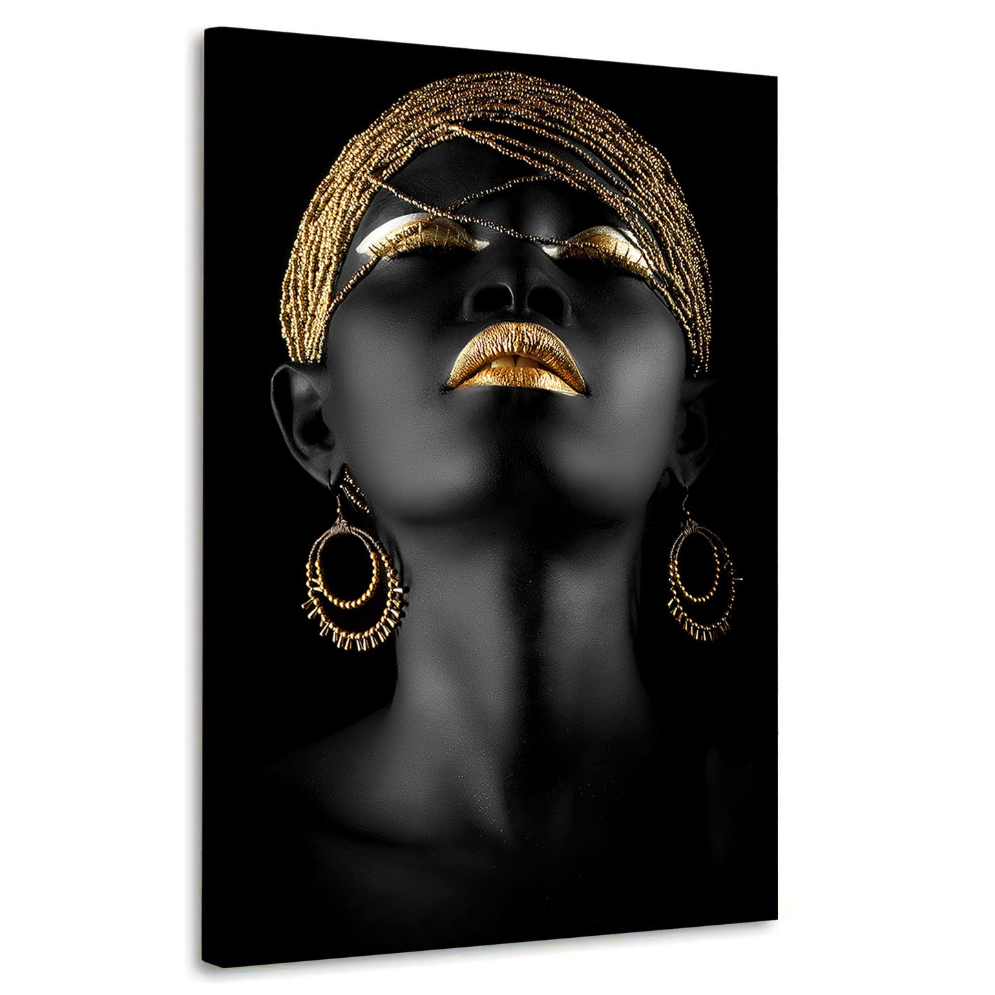 Afrikanische Frau Black Women Gold Style Wandbild Kunstwerk