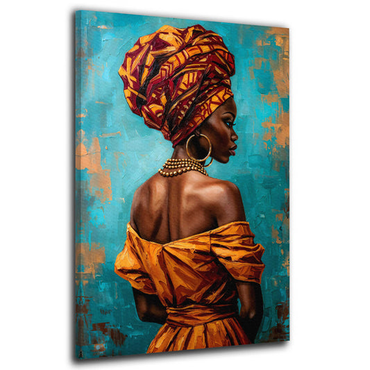 Afrikanische Schönheit farbenfroh modern Wandbild Kunstwerk