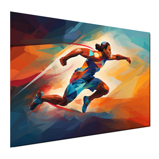 Dynamischer Läufer Wandbild Kunstwerk