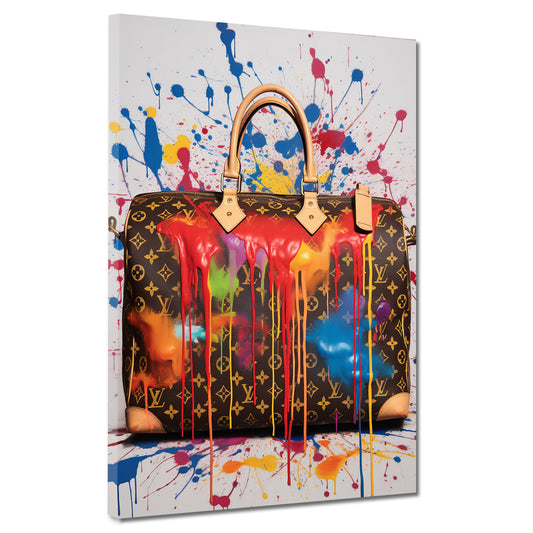 Pop Art Splash Wandbild Kunstwerk Tasche Luxus