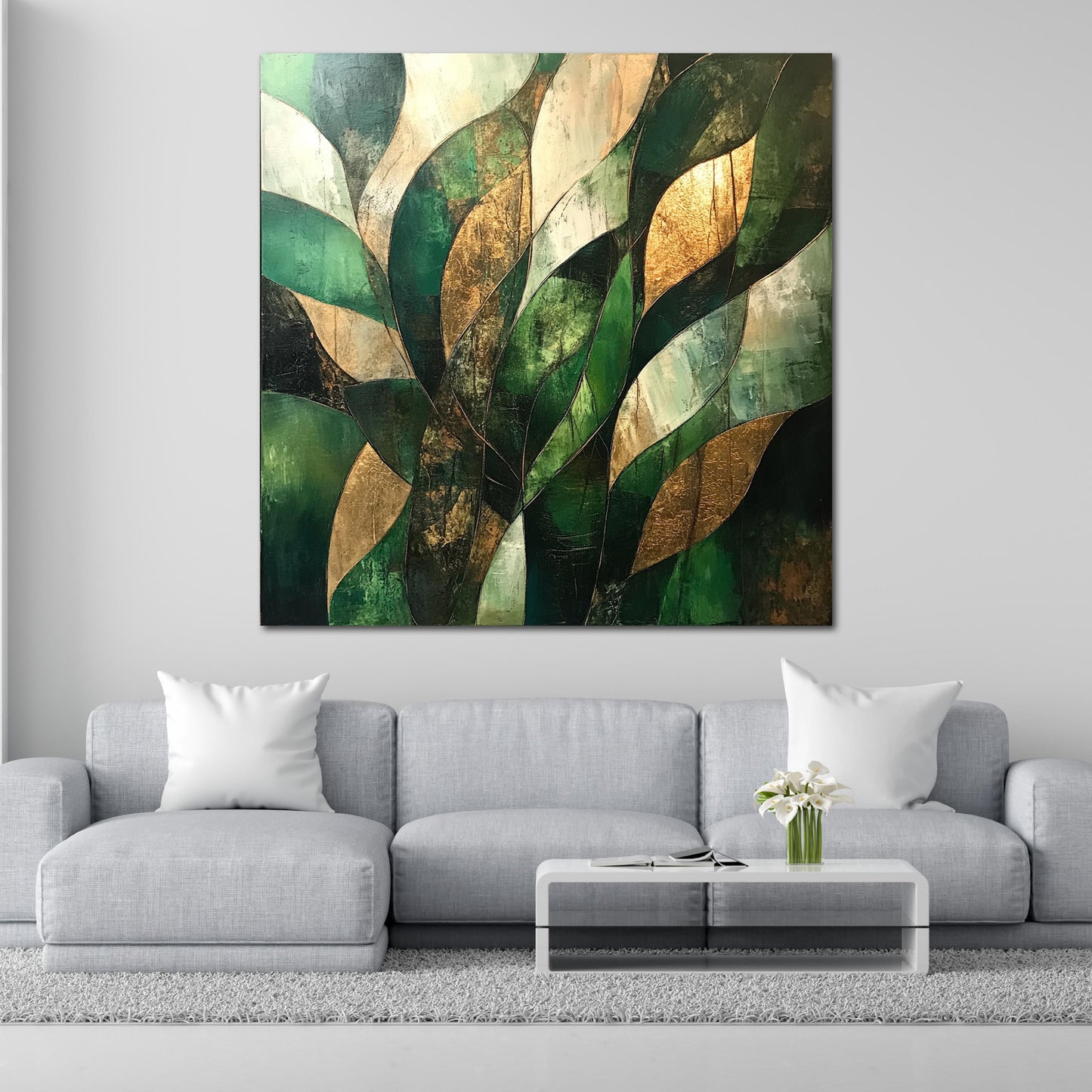 Blattstruktur abstrakt elegant Wandbild