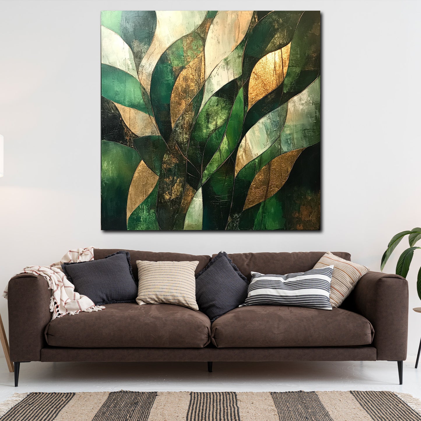 Blattstruktur abstrakt elegant Wandbild