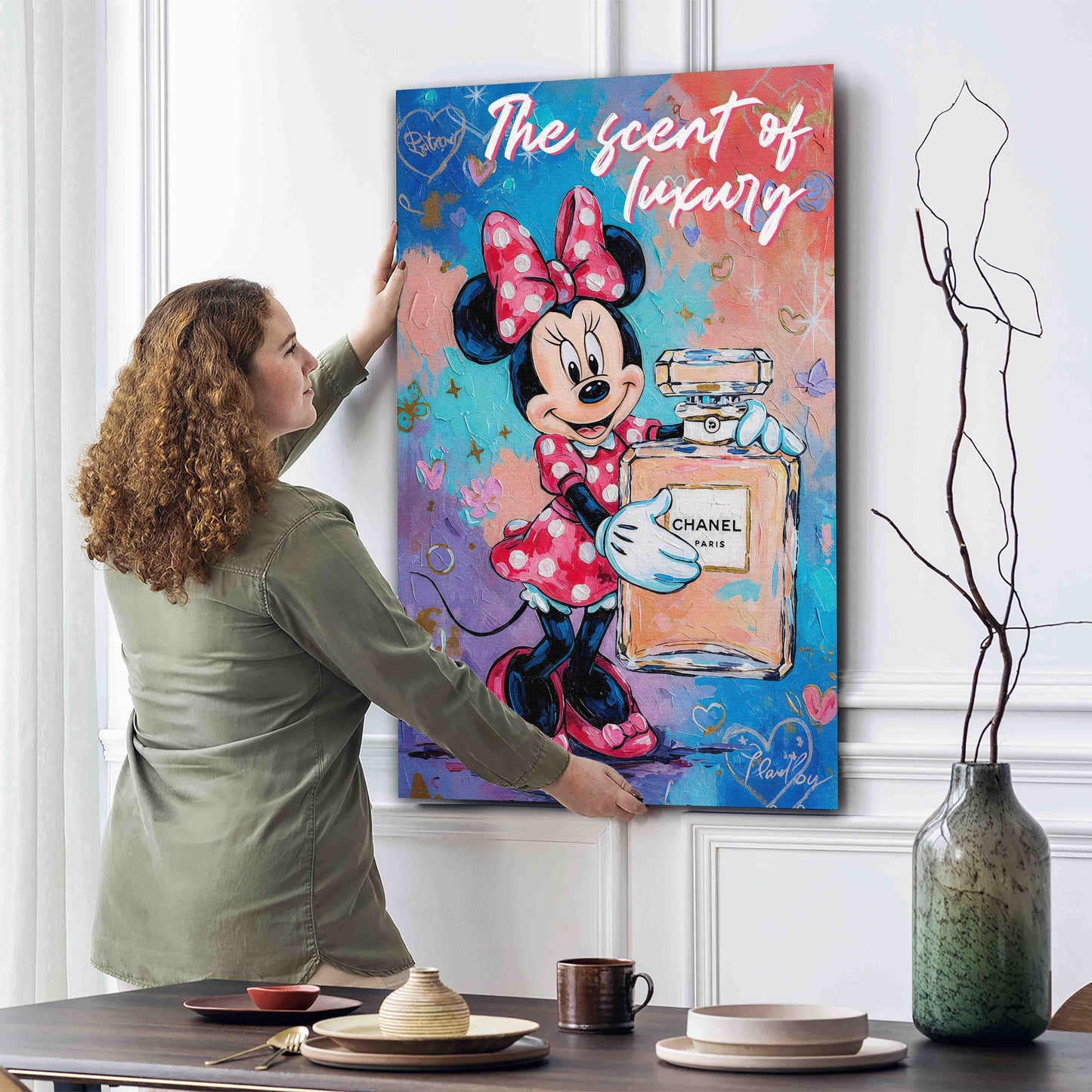 Pop Art Minnie Parfüm Scent of Luxury Wandbild