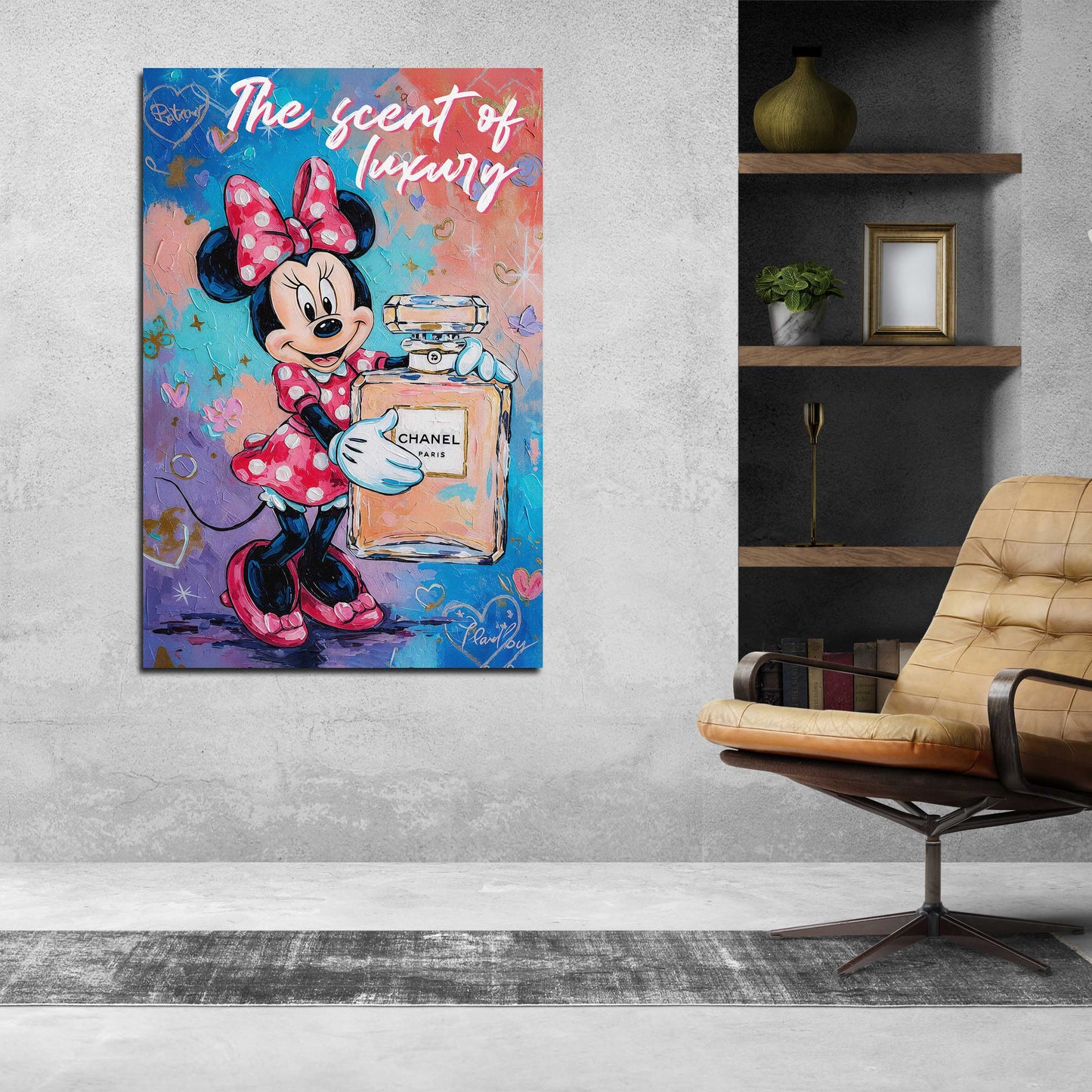 Pop Art Minnie Parfüm Scent of Luxury Wandbild