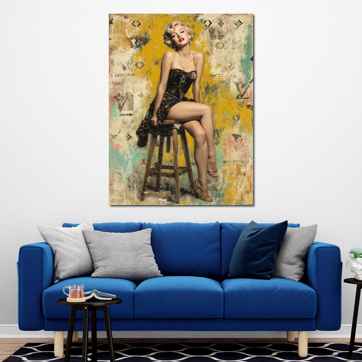 Elegante Retro Marilyn Kunstwerk Wandbild