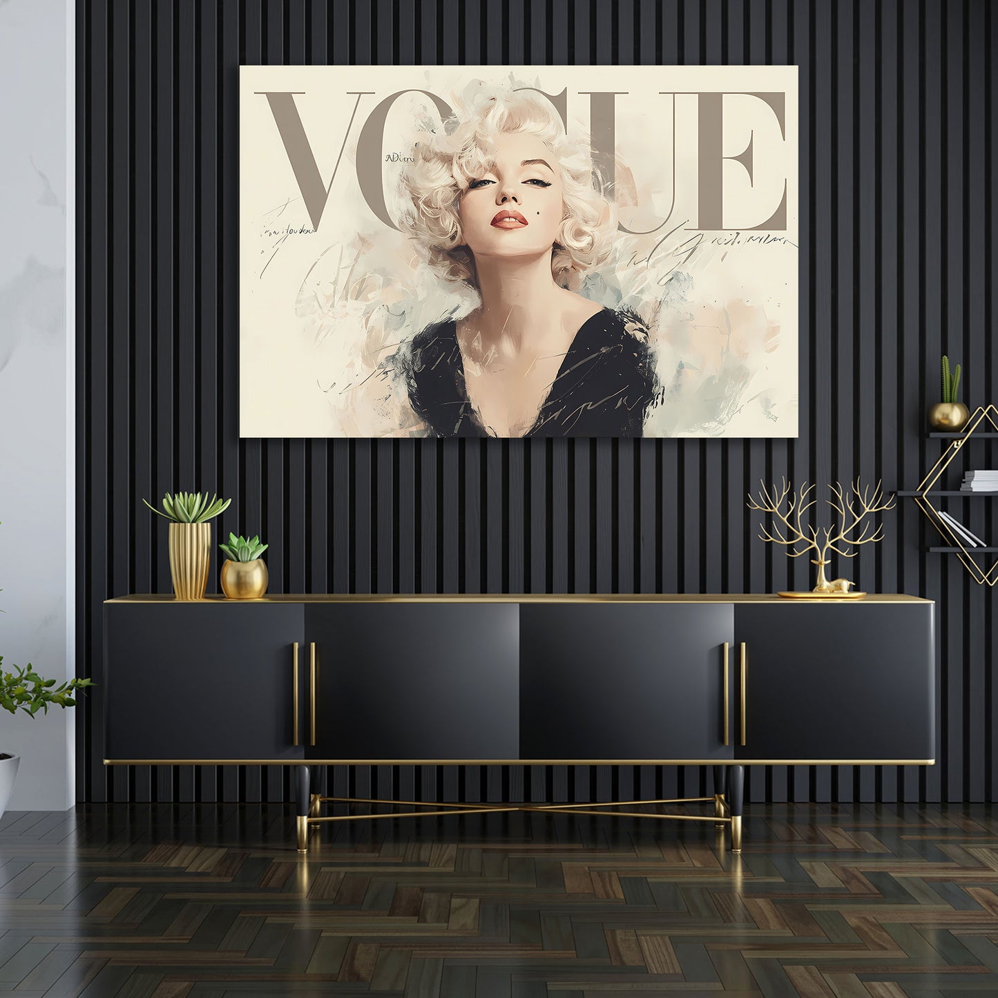 Fashion Marilyn Porträt Abstract Style Wandbild