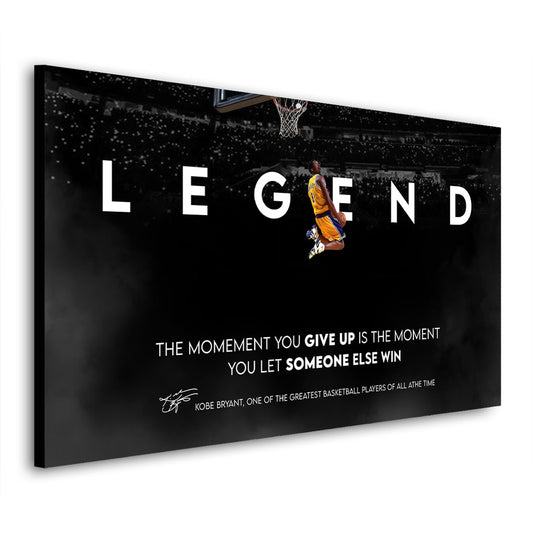 Kobe Motivation Zitat Basketball Legende Wandbild