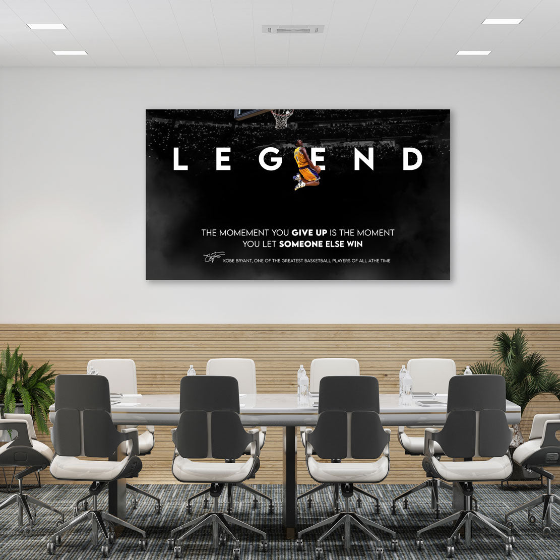 Kobe Motivation Zitat Basketball Legende Wandbild