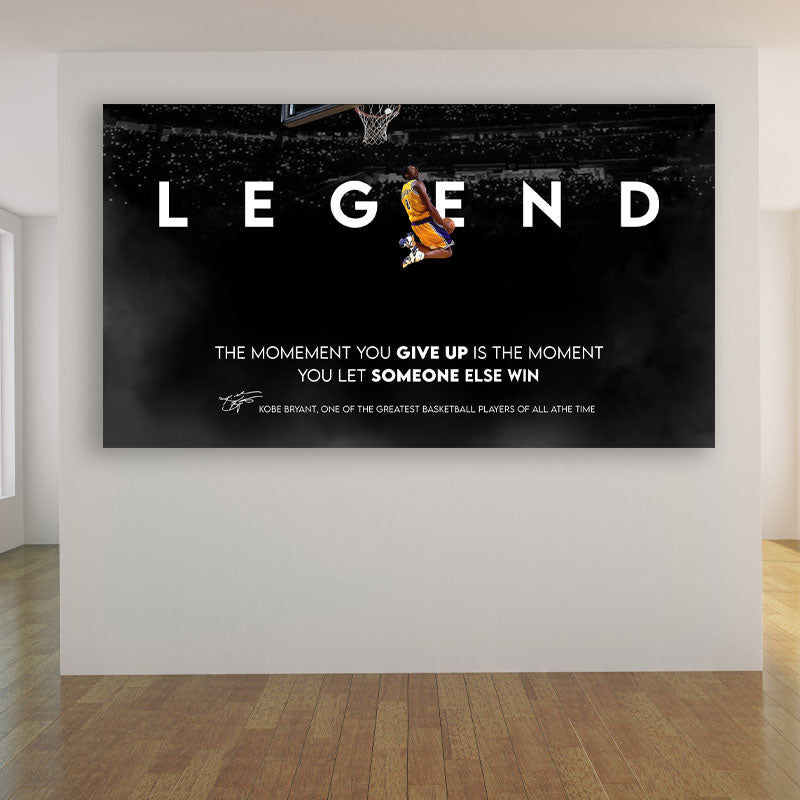 Kobe Motivation Zitat Basketball Legende Wandbild