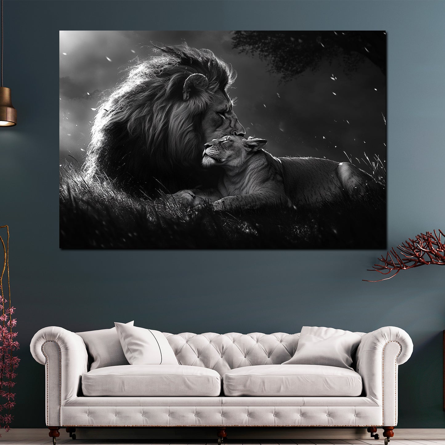 Majestätische Raubkatze Löwe Wandbild