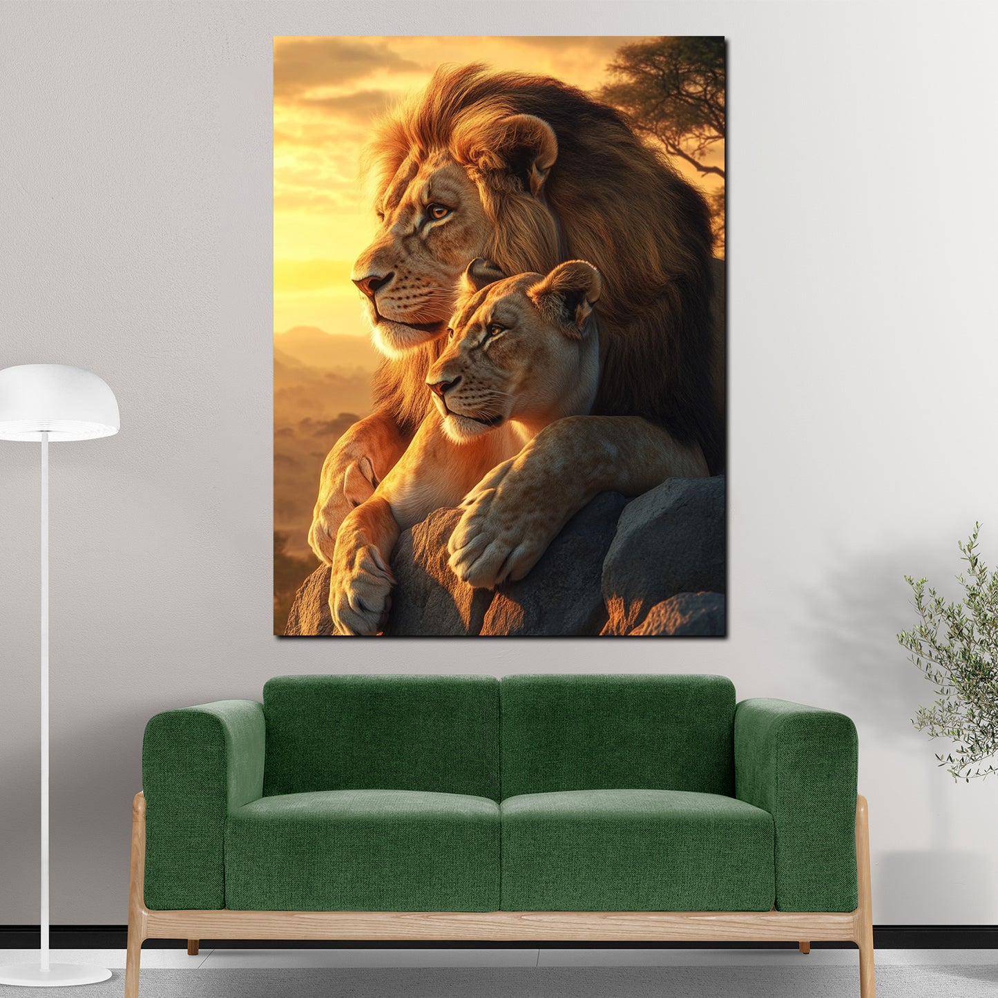Löwen Majestätische Raubkatzen Wandbild