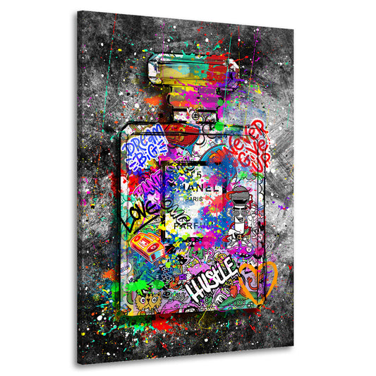 Pop Art Graffiti Street Art Parfümflasche Luxus Wandbild Kunstwerk
